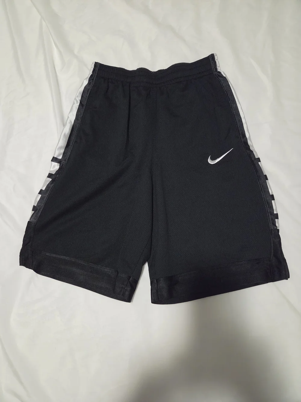 Nike Black & White Athletic Shorts - Kids